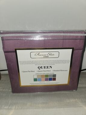 Queen Sheet Set in Plum